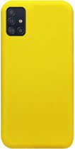ADEL Siliconen Back Cover Softcase Hoesje Geschikt voor Samsung Galaxy A51 - Geel