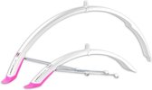spatbordenset Ubiquit 45 28 inch wit/roze