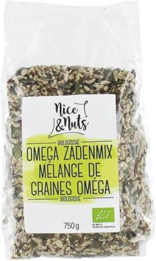 Omega zadenmix Nice & Nuts – Zak 750 gram – Biologisch