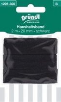 1295-300 Huishoudband 2m x 20mm zwart
