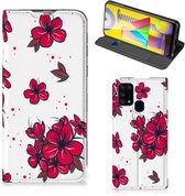 Smartphone Hoesje Geschikt voor Samsung Galaxy M31 Mobiel Cover Blossom Red