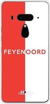 6F hoesje - geschikt voor HTC U12+ -  Transparant TPU Case - Feyenoord - met opdruk #ffffff
