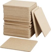 Onderzetter. afm 10x10 cm. dikte 3 mm. MDF. 50stuks