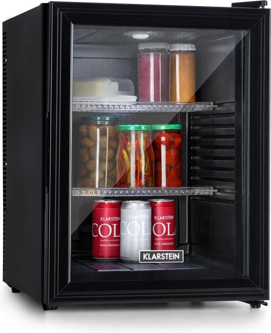 condensor ik ben gelukkig Denk vooruit Klarstein Brooklyn 42 - Mini koelkast - Glazen deur - LED Verlichting -  Zwart | bol