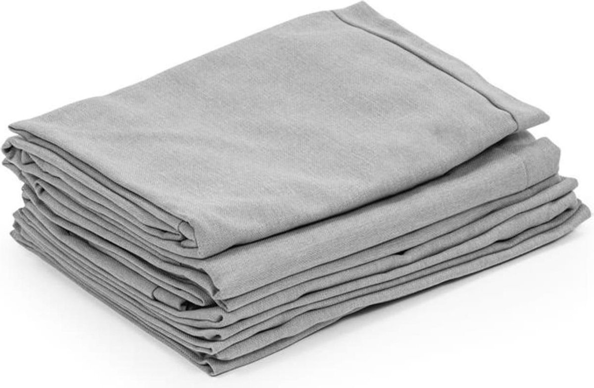 Theia kussenhoezen 8 delen 100% polyester waterafstotend lichtgrijs