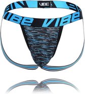 Andrew Christian Vibe Pro Jock Blauw - MAAT S - Heren Ondergoed - Jockstrap voor Man - Mannen Jock