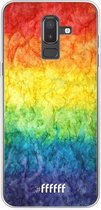 Samsung Galaxy J8 (2018) Hoesje Transparant TPU Case - Rainbow Veins #ffffff