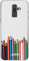 Samsung Galaxy J8 (2018) Hoesje Transparant TPU Case - Pencils #ffffff