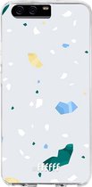 Huawei P10 Hoesje Transparant TPU Case - Terrazzo N°2 #ffffff