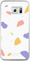 Samsung Galaxy S6 Edge Hoesje Transparant TPU Case - Terrazzo N°6 #ffffff