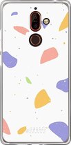 Nokia 7 Plus Hoesje Transparant TPU Case - Terrazzo N°6 #ffffff