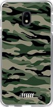 Samsung Galaxy J3 (2017) Hoesje Transparant TPU Case - Woodland Camouflage #ffffff