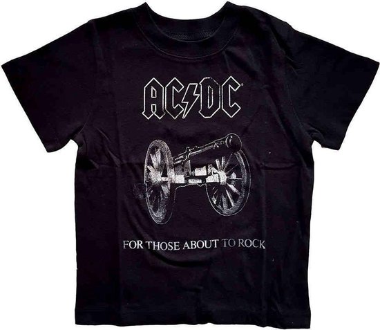 AC/DC Kinder Tshirt -Kids tm jaar- About To Rock Zwart