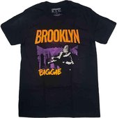 Biggie Smalls Heren Tshirt -S- Brooklyn Orange Zwart