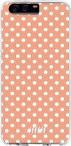 Huawei P10 Hoesje Transparant TPU Case - Peachy Dots #ffffff