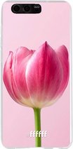 Honor 9 Hoesje Transparant TPU Case - Pink Tulip #ffffff