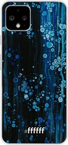 Google Pixel 4 Hoesje Transparant TPU Case - Bubbling Blues #ffffff