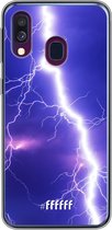 Samsung Galaxy A40 Hoesje Transparant TPU Case - Thunderbolt #ffffff