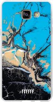 Samsung Galaxy A5 (2016) Hoesje Transparant TPU Case - Blue meets Dark Marble #ffffff
