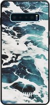 Samsung Galaxy S10 Plus Hoesje TPU Case - Waves #ffffff