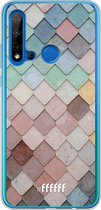 Huawei P20 Lite (2019) Hoesje Transparant TPU Case - Colour Tiles #ffffff