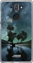 Nokia 8 Sirocco Hoesje Transparant TPU Case - Space tree #ffffff