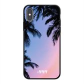 iPhone X Hoesje TPU Case - Sunset Palms #ffffff