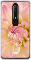 Nokia 6 (2018) Hoesje Transparant TPU Case - Pink Petals #ffffff