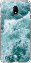 Samsung Galaxy J3 (2017) Hoesje Transparant TPU Case - Whitecap Waves #ffffff