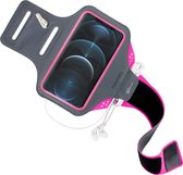 Mobiparts Comfort Fit Sport Armband Apple iPhone 12 Pro Max Neon Pink