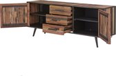 Nordic dressoir laag met 2 deuren en 3 laden, naturel.