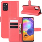 Book Case - Samsung Galaxy A31 Hoesje - Rood