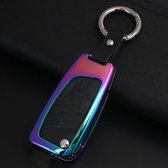 C-stijl Auto Auto Gesp Sleutel Shell Kleurrijke Ring Zinklegering Autoketting Shell Autosleutel Shell Case voor Peugeot, willekeurige kleur levering