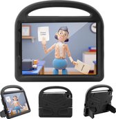 Case2go - Tablet hoes geschikt voor iPad Air 10.9 2020/2022 - 10.9 inch - Schokbestendige case met handvat - Sparrow Kids Cover - Zwart