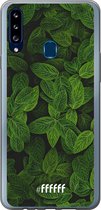 Samsung Galaxy A20s Hoesje Transparant TPU Case - Jungle Greens #ffffff