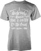 Harry Potter Heren Tshirt -M- Solemnly Swear Grijs