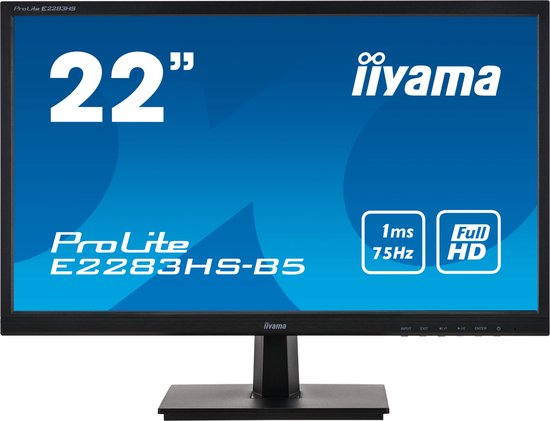 iiyama ProLite E2283HS-B5 LED display 54,6 cm (21.5") 1920 x 1080 Pixels Full HD Zwart
