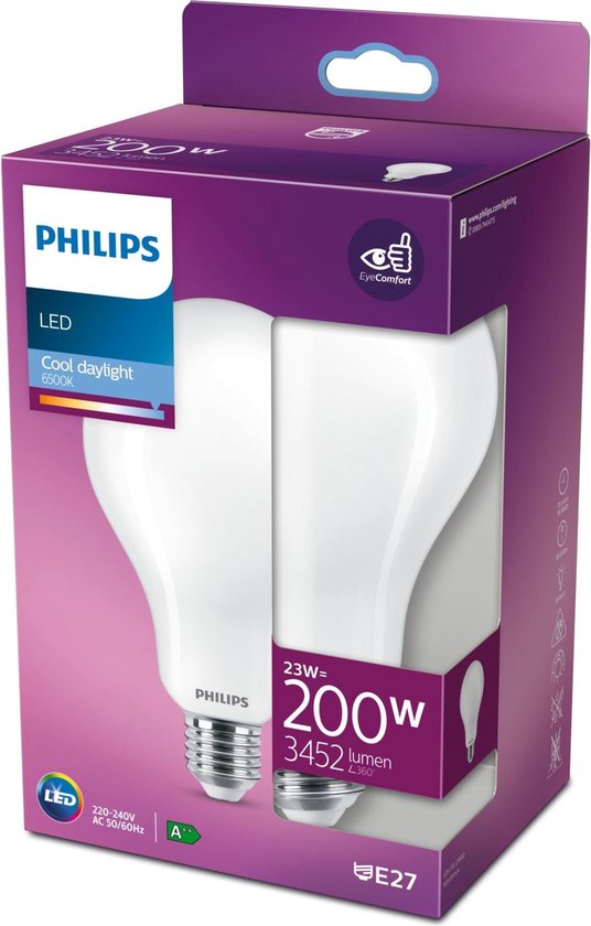 Philips LED E27 - 23W (200W) - - Niet Dimbaar | bol.com