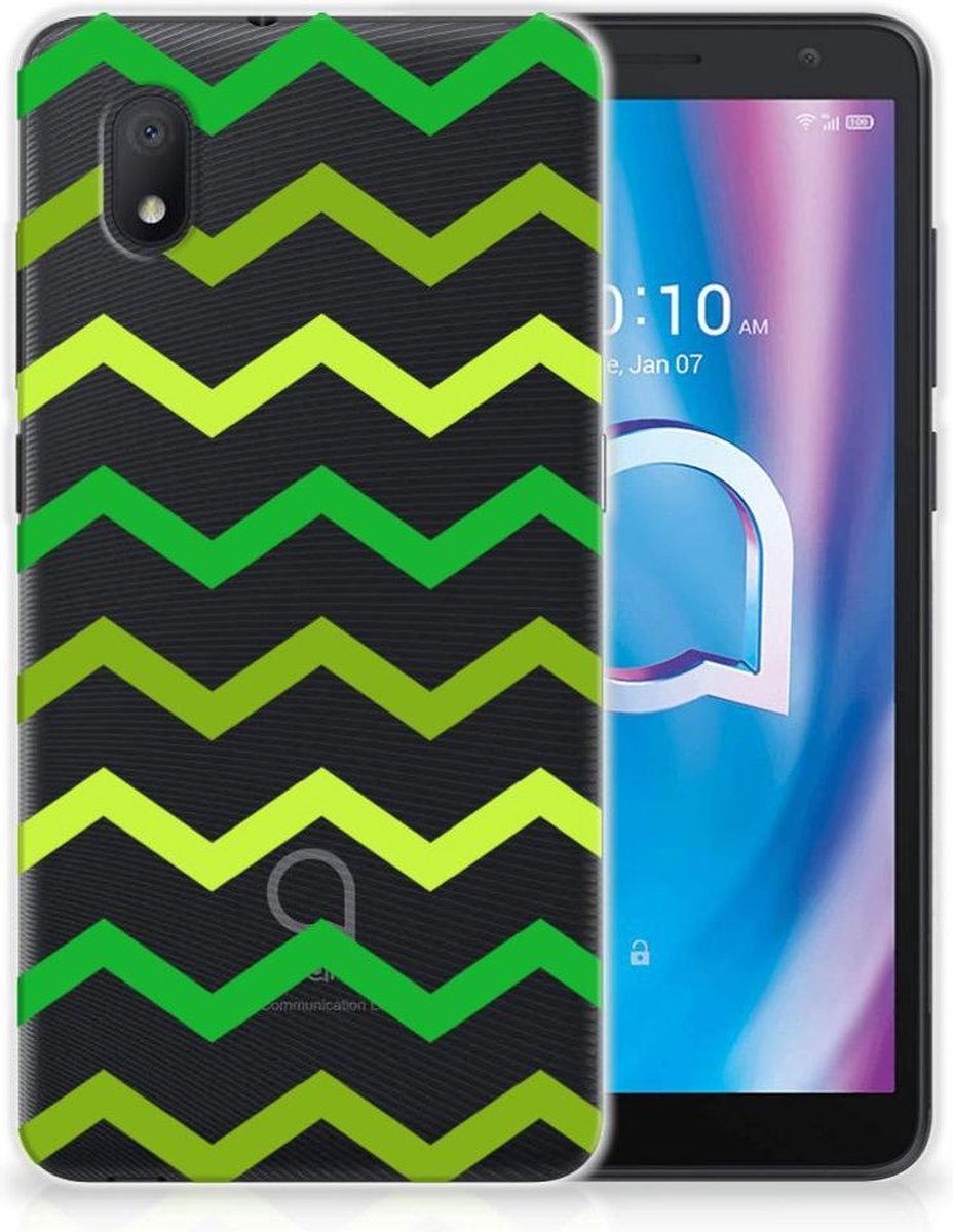 Alcatel 1B (2020) TPU bumper Zigzag Groen