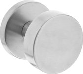 Intersteel Knop op rozet set rvs geborsteld