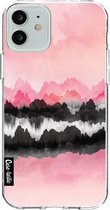 Casetastic Apple iPhone 12 / iPhone 12 Pro Hoesje - Softcover Hoesje met Design - Pink Mountains Print