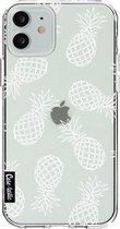 Casetastic Apple iPhone 12 / iPhone 12 Pro Hoesje - Softcover Hoesje met Design - Pineapples Outline Print