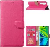 Xiaomi Mi Note 10 Lite - Bookcase Roze - portemonee hoesje