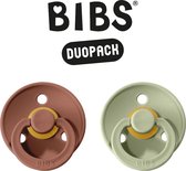 BIBS Fopspeen - Maat 2 (6-18 maanden) DUOPACK - Woodchuck & Sage - BIBS tutjes - BIBS sucettes