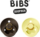 BIBS Fopspeen - Maat 2 (6-18 maanden) DUOPACK - Chocolate & Sunshine - BIBS tutjes - BIBS sucettes