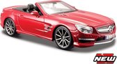 Maisto MERCEDES BENZ SL 63 AMG CABRIOLET 2012 1:24 - rood