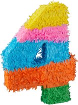 Relaxdays pinata verjaardag getal - piñata zelf vullen - getallen van 0 tot 9 - gekleurd - 4