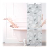 rideau de douche relaxdays transparent - store de douche 240 cm - volet roulant douche - blanc 60x240cm