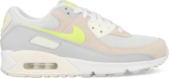 Nike Air Max 90 Sneakers - Maat 38.5 - Vrouwen - wit/grijs/geel | bol.com