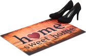 relaxdays deurmat Home Sweet Home - antislip voetmat - weerbestendige schoonloopmat - mat
